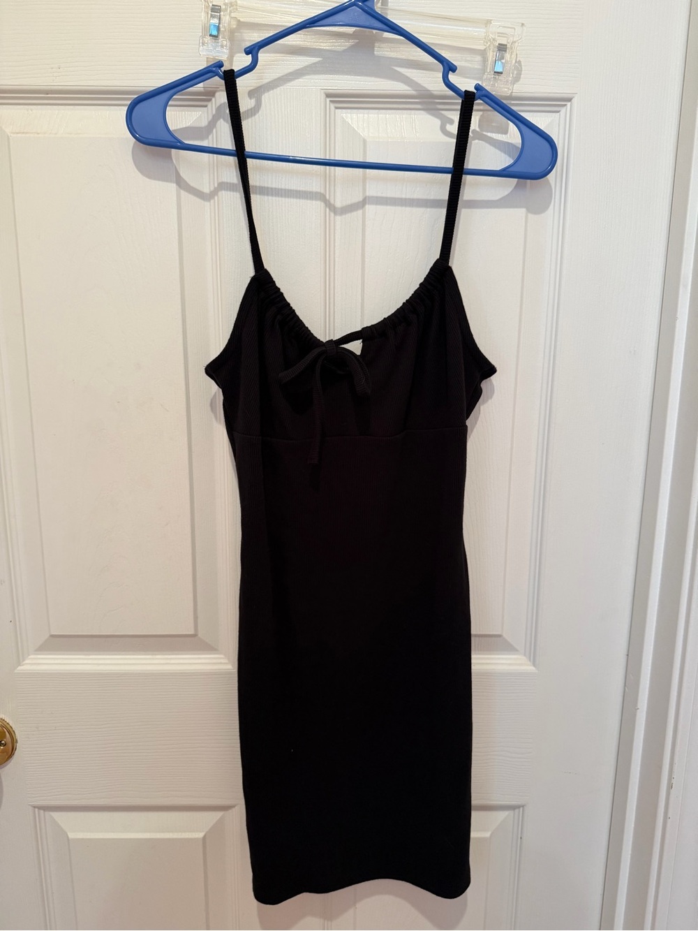 Forever 21 Black Ribbed Mini Dress L